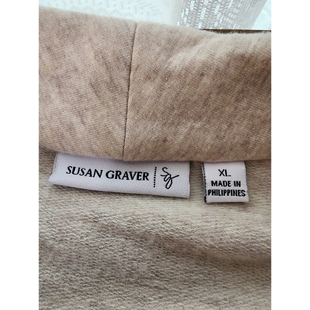 Susan Graver Cardigan Blazer Scrunched Sleeves Office Work Stretch Pockets XL - Picture 6 of 9